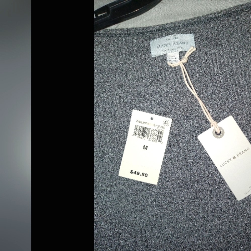 LUCKY BRAND Long Sleeve Top Gray